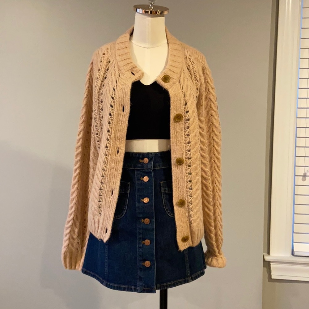 J.Crew Point Sur Pointelle Caridgan